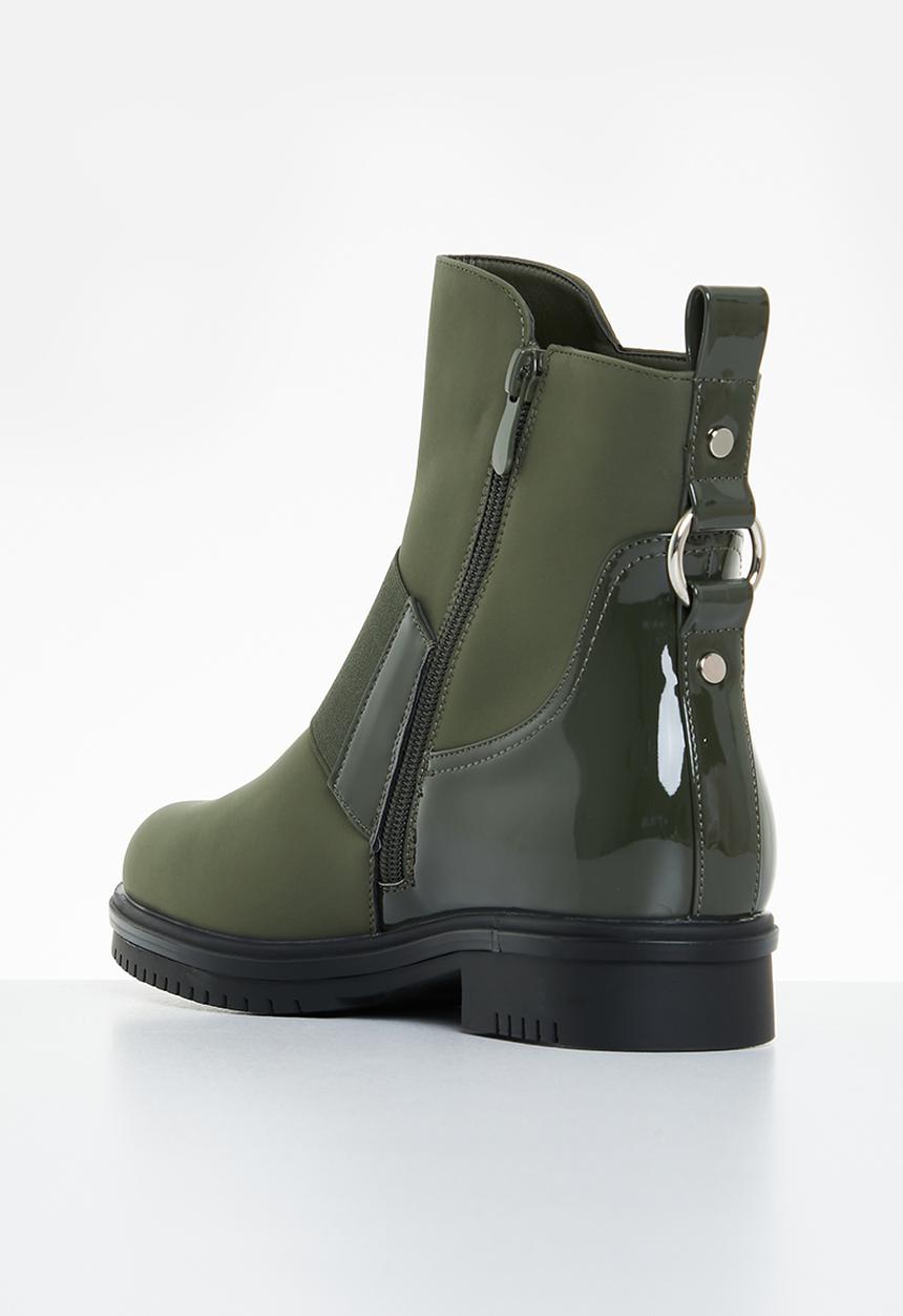 Miss Black - Radar 2 ankle boot - olive