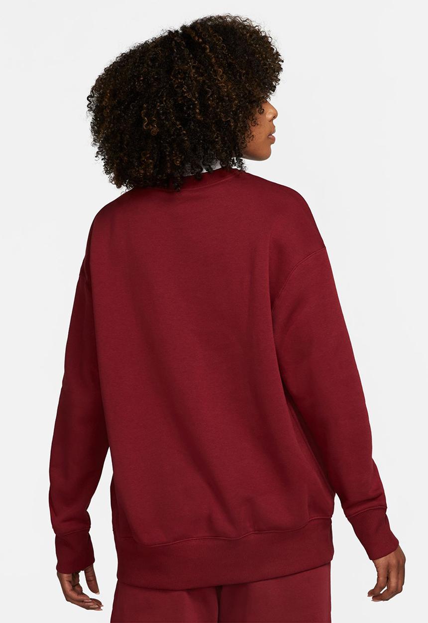 Nike - W nsw phnx flc os crew - team red/white