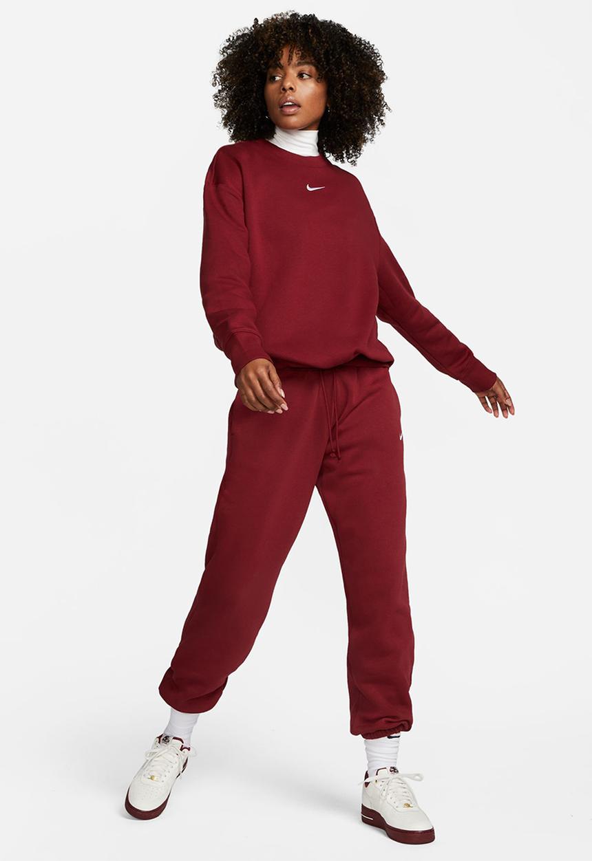 Nike - W nsw phnx flc os crew - team red/white