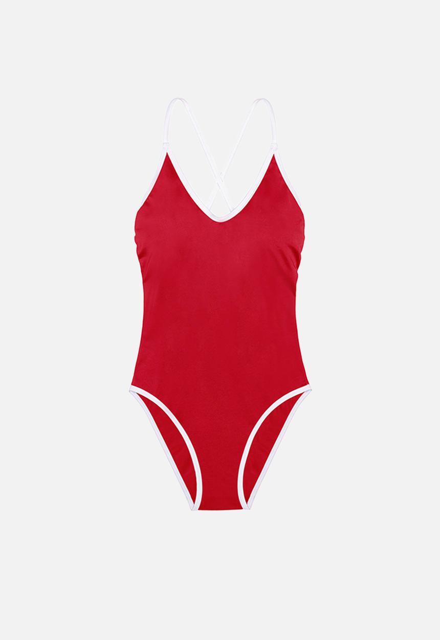 DORINA - Plus bandol swimsuit - red