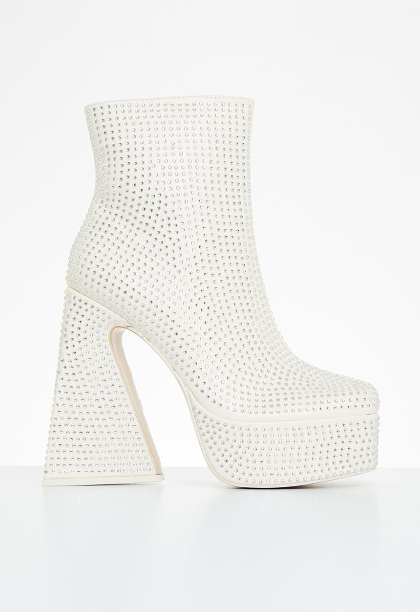 Public Desire - Rumour platform high heeled ankle boot - silver 