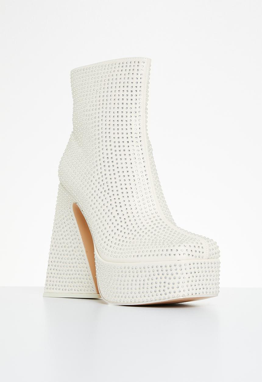 Public Desire - Rumour platform high heeled ankle boot - silver 