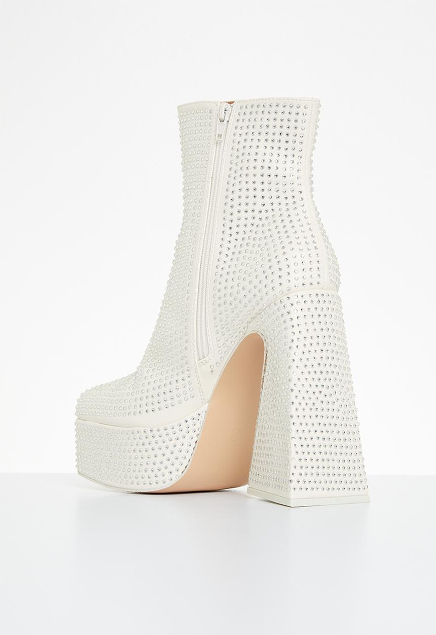 Public Desire - Rumour platform high heeled ankle boot - silver 