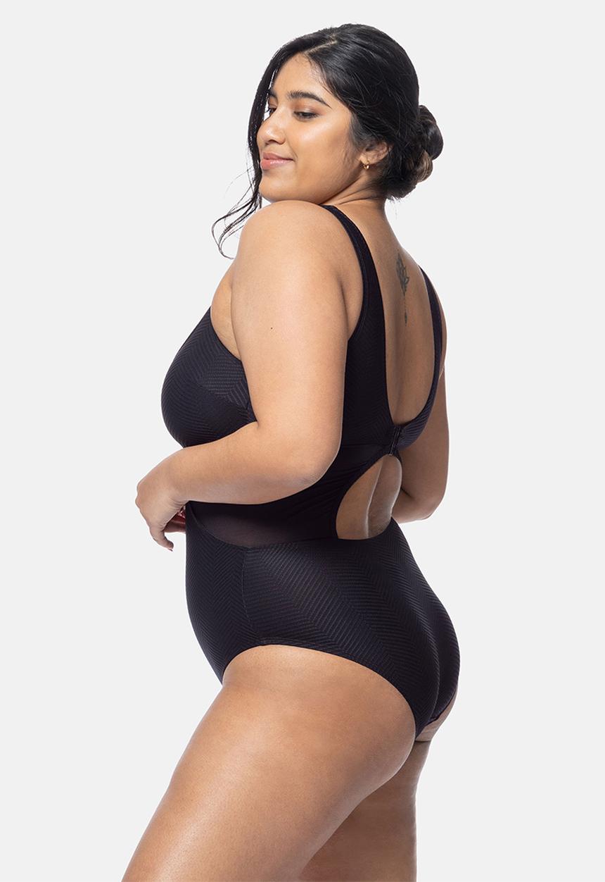 DORINA - Plus saint tropez swimsuit - black