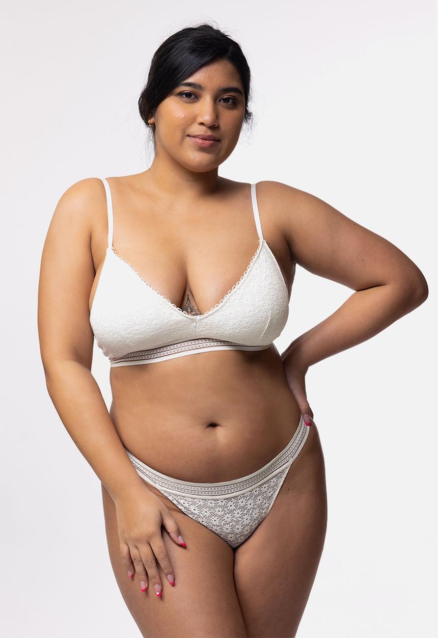 DORINA - Plus yuka 2 pack light padded bralette - ivory/green