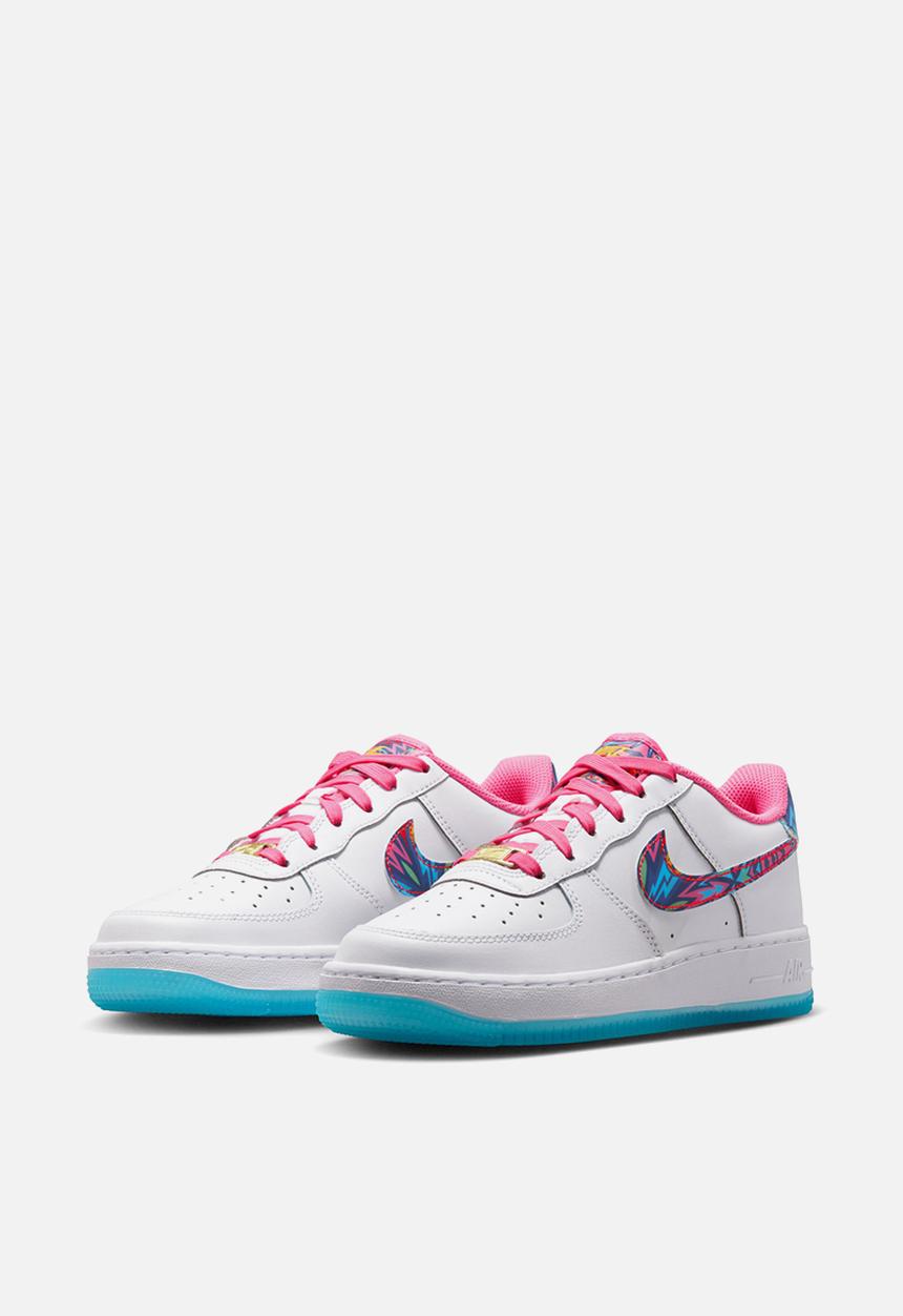 Nike - Nike air force 1 - white/multi-color-pink glow-speed yellow