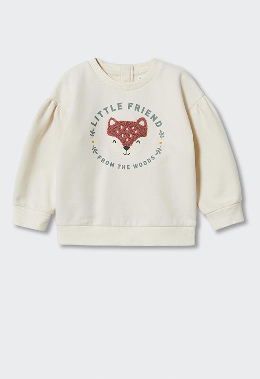 MANGO - Sweatshirt  fox - white