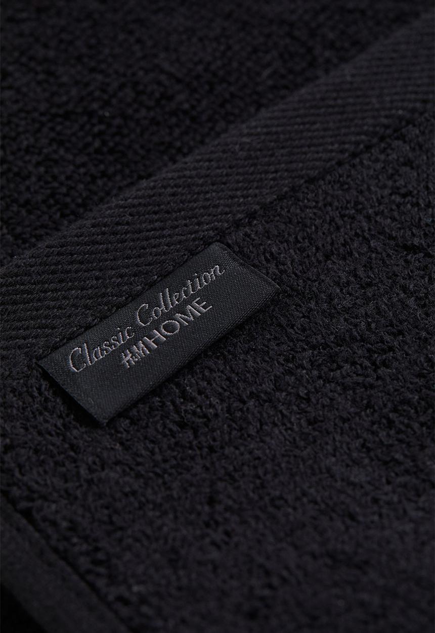 H&M - 3-pack cotton terry flannels - black