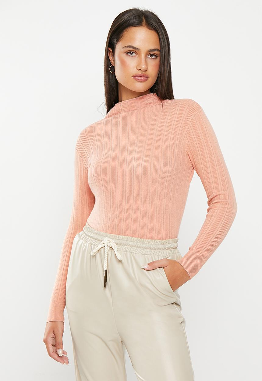 dailyfriday - Rib fitted jumper - peach