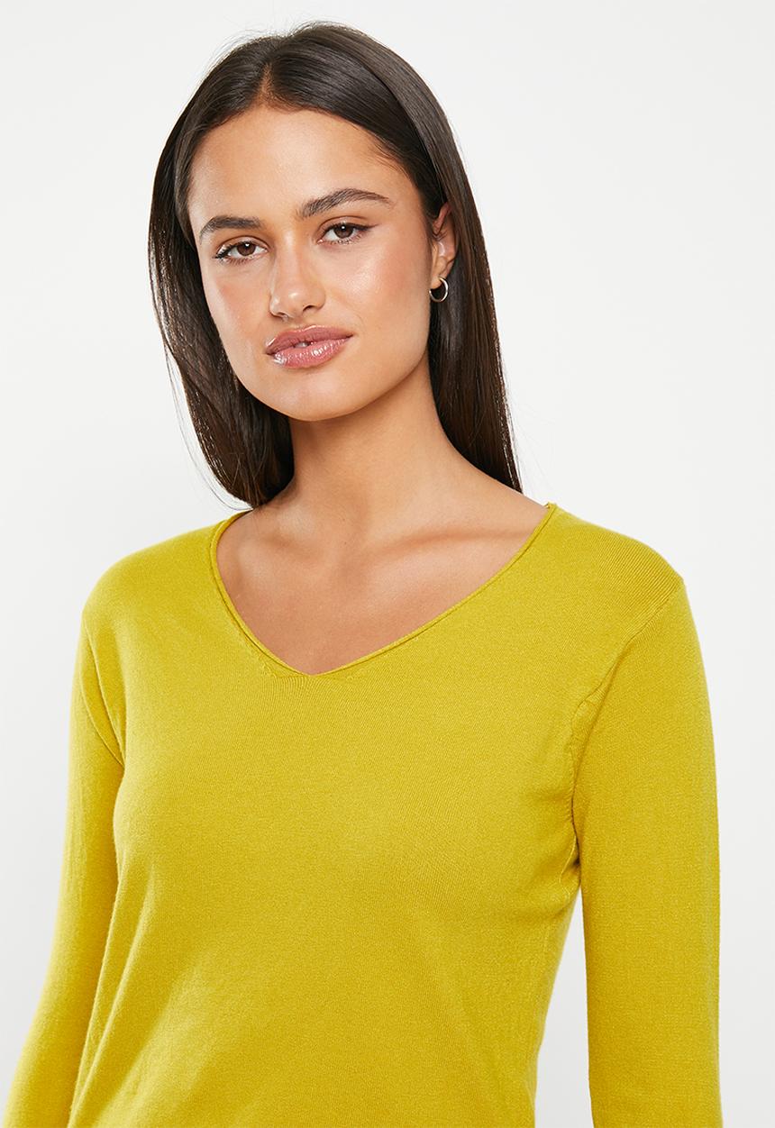 dailyfriday - V-neck jumper - ochre