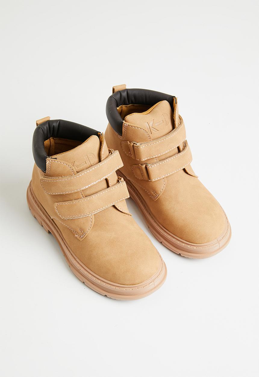 Pop Candy - Velcro strap boot - camel