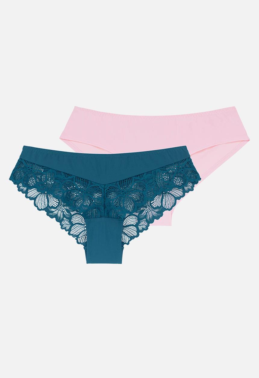 DORINA - Plus kelsea 2pack cheeky hipster - blue/pink