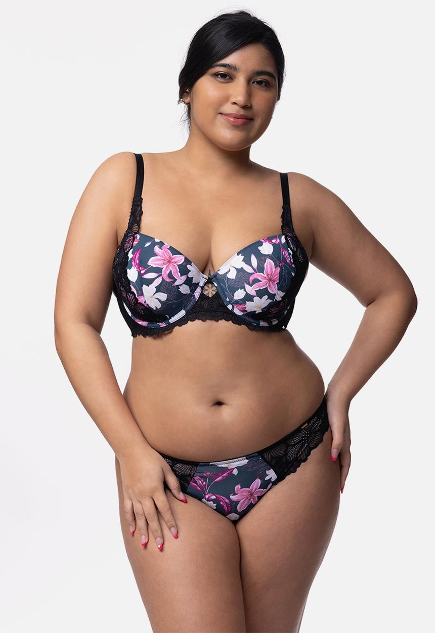 DORINA - Plus magnolia light padded demi bra - ink