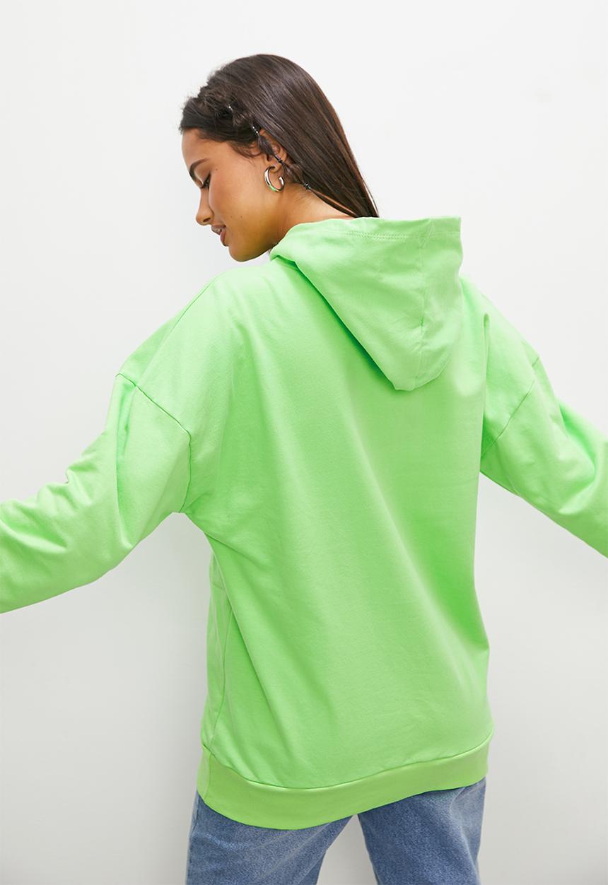 Blake - Slouch hoodie - lime