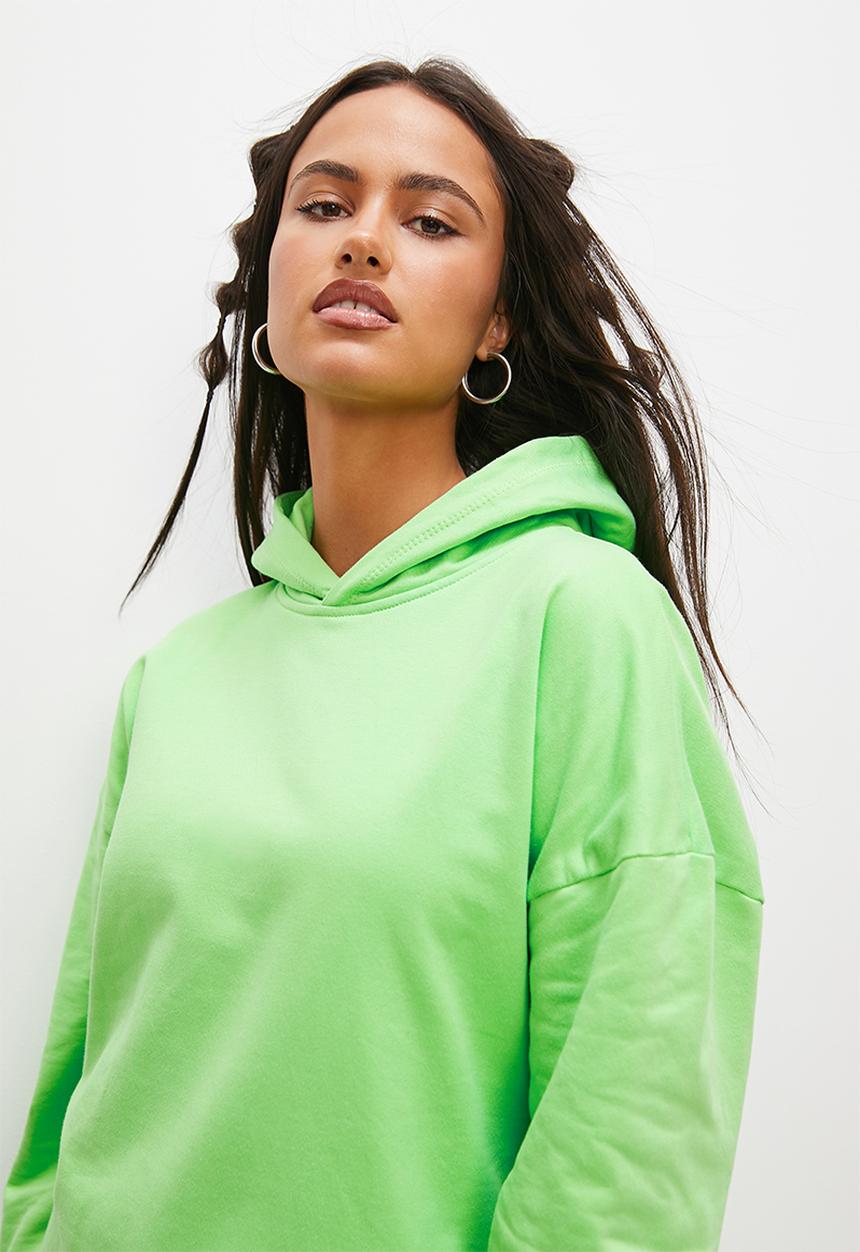 Blake - Slouch hoodie - lime