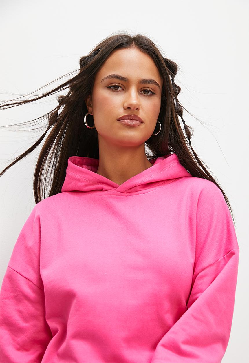 Blake - Slouch hoodie - cerise
