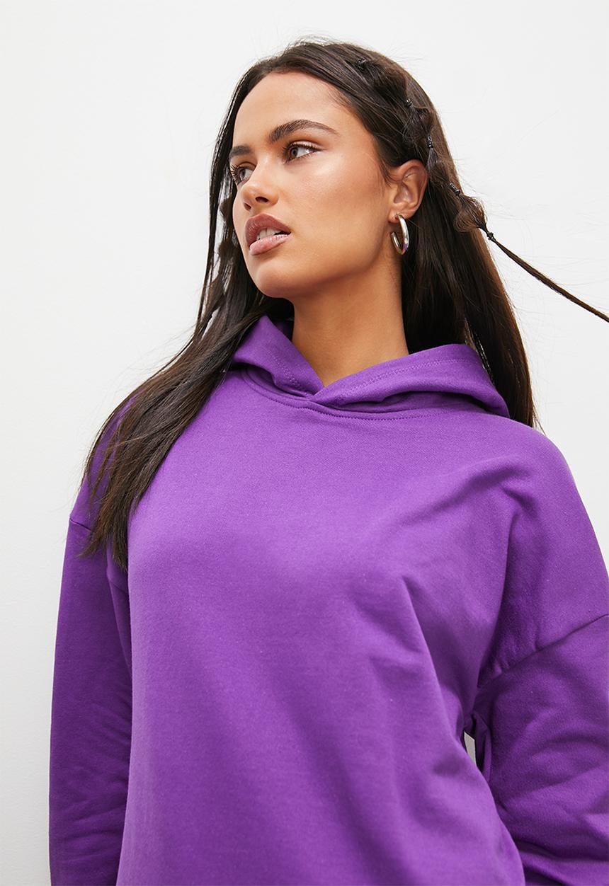 Blake - Slouch hoodie - purple