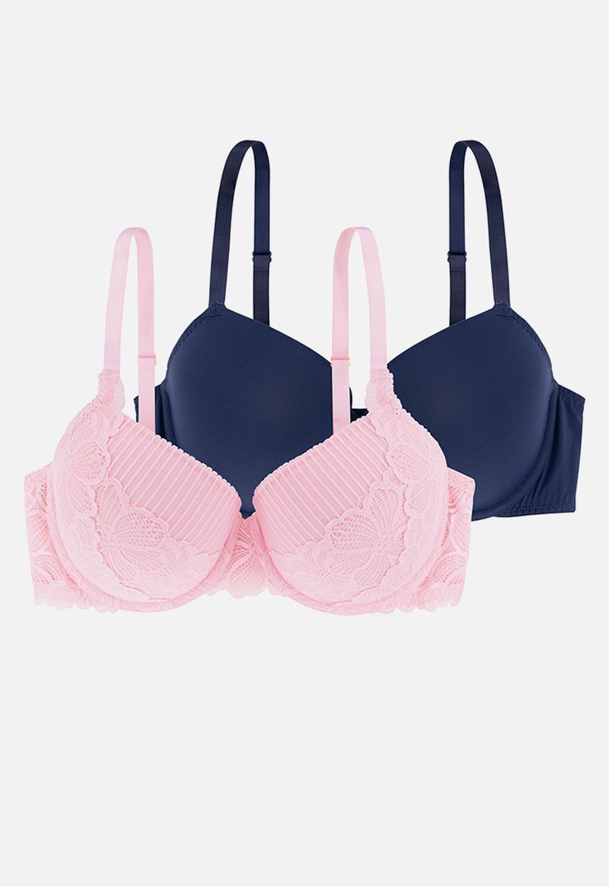 DORINA - Plus karly 2pack light padded demi - pink/blue