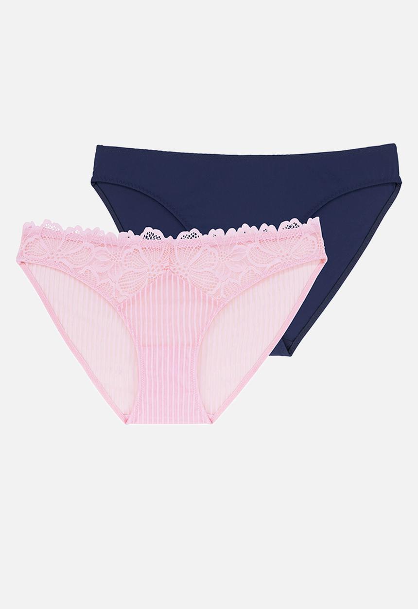 DORINA - Plus karly 2pack brief - pink/blue