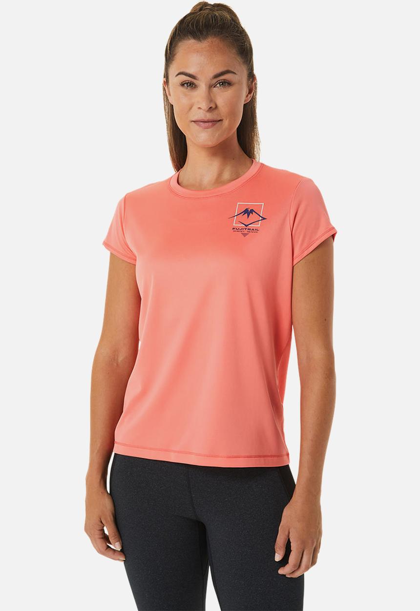 ASICS - Fujitrail logo short sleeve top - papaya