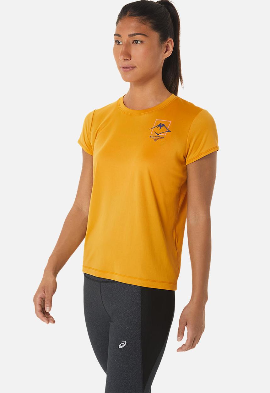 ASICS - Fujitrail logo short sleeve top - sandstorm