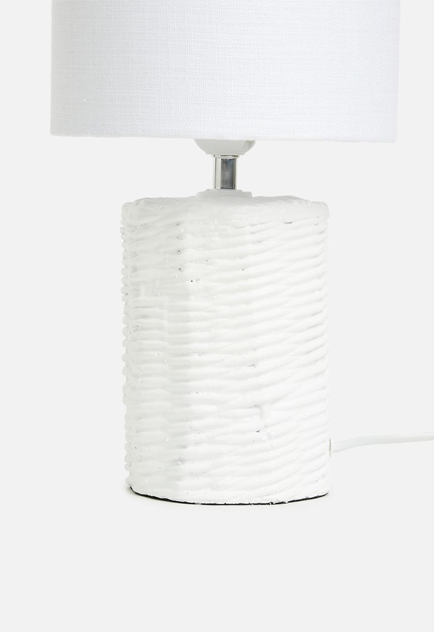 Sixth Floor - Bergen Wicker table lamp - white