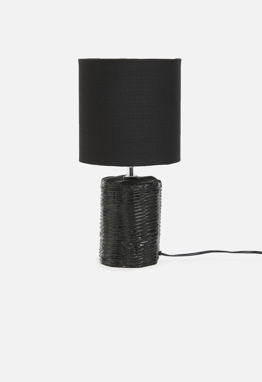 Sixth Floor - Bergen Wicker table lamp - black