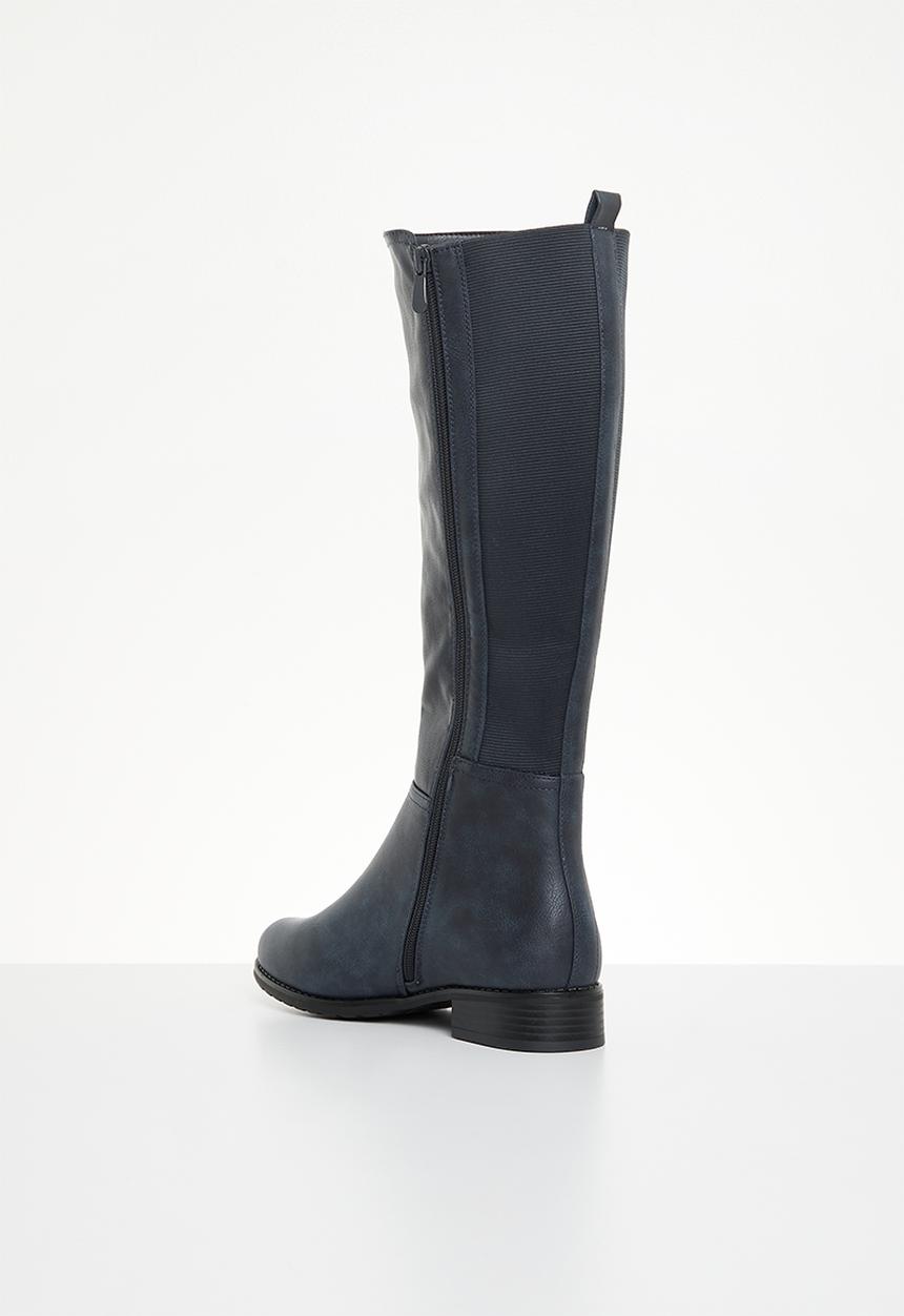 Butterfly Feet - Huda 9 knee length boot - navy