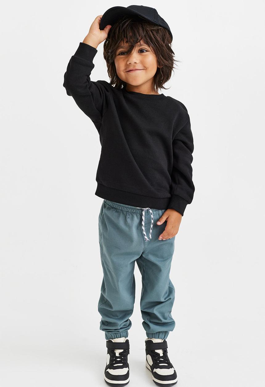 H&M - 3 Pack relaxed fit joggers - dark denim blue/grey-green