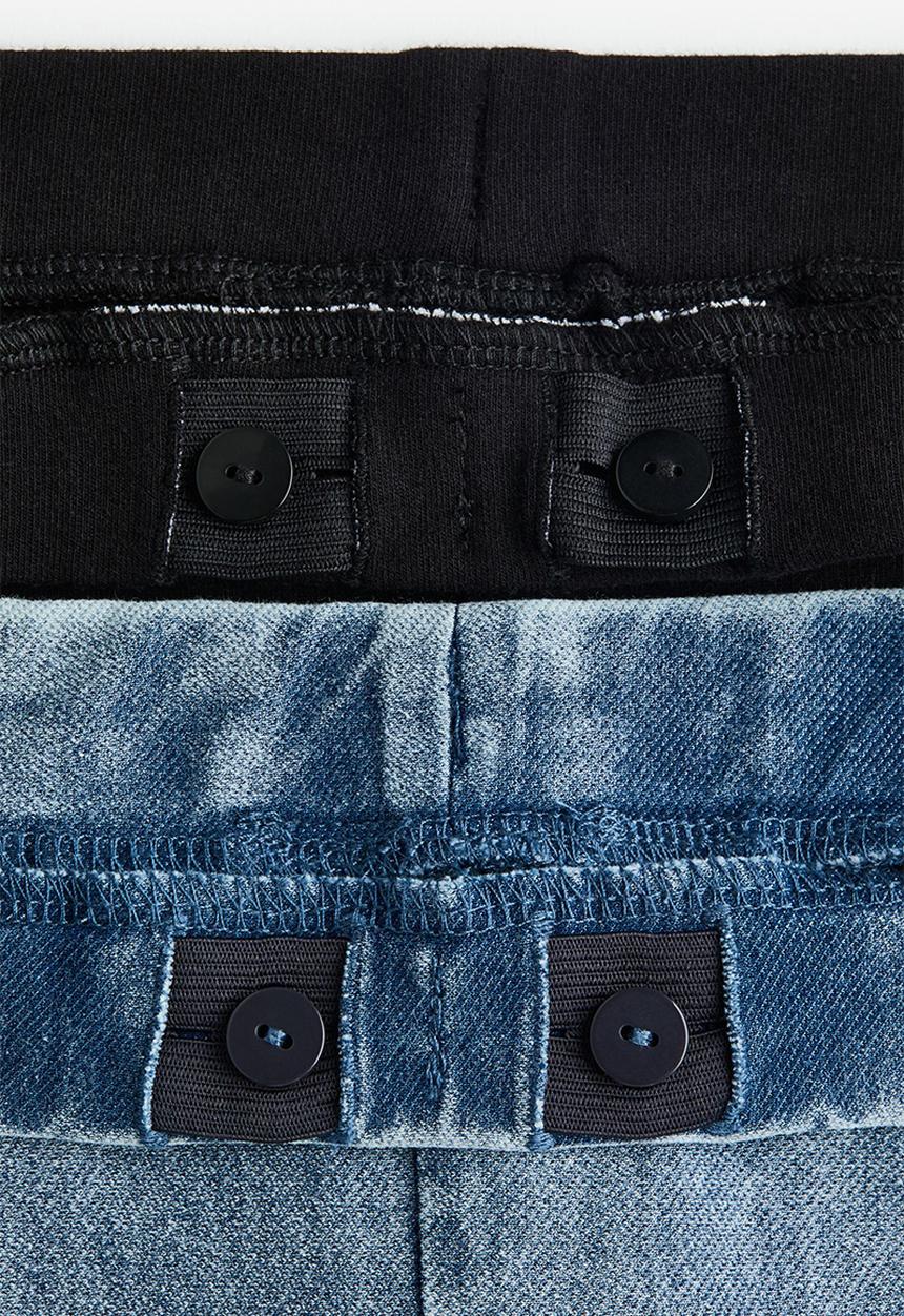 H&M - 2 Pack flared jeggings - denim blue/black