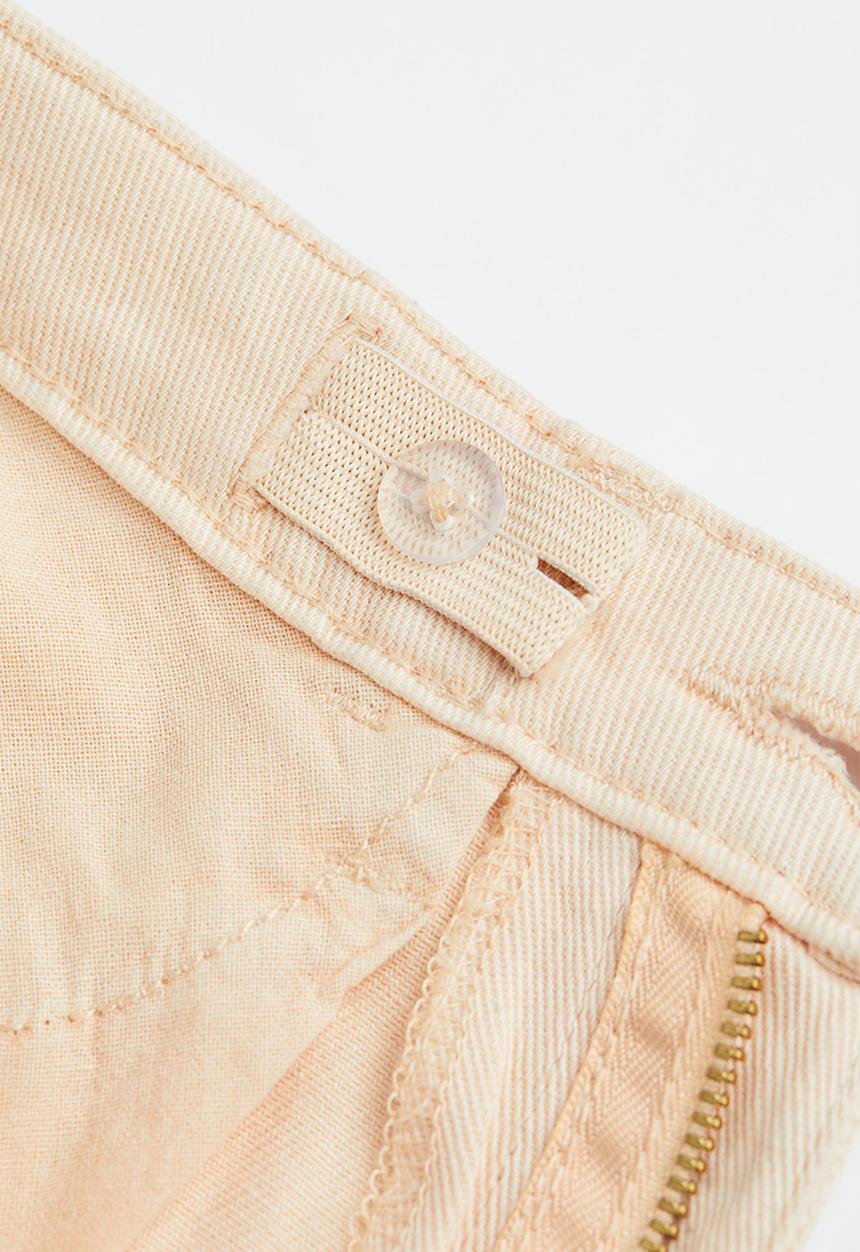 H&M - Wide fit high trousers - light yellow