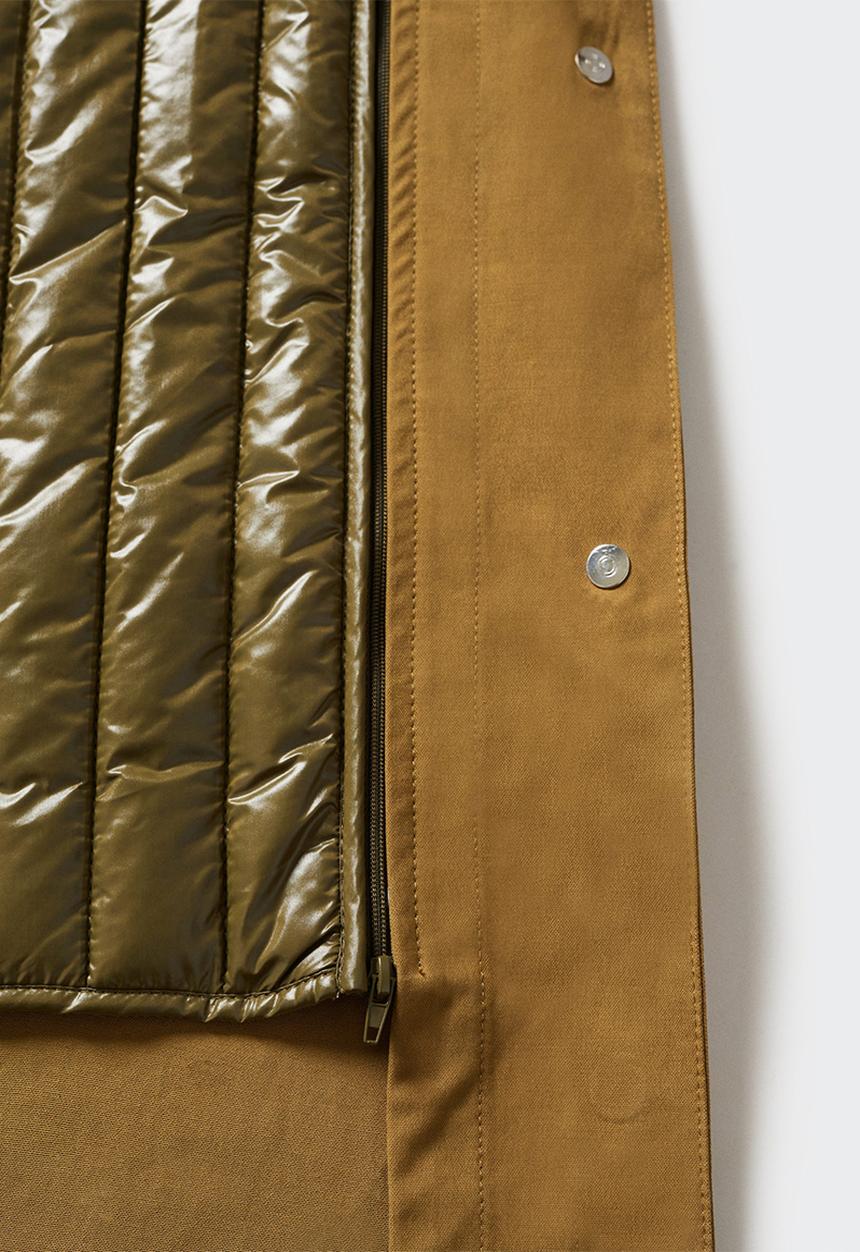 MANGO - Parka dallas - medium brown