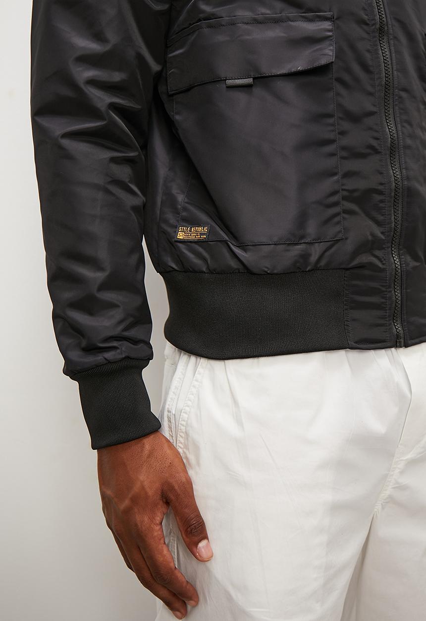 STYLE REPUBLIC - Padded nasa bomber jacket - black