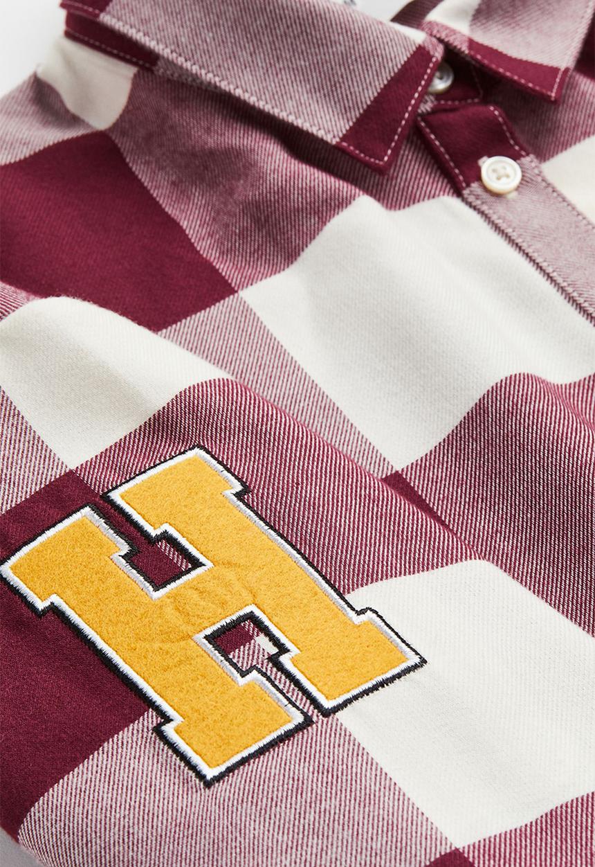H&M - Oversized back-print shirt - dark red/harry potter