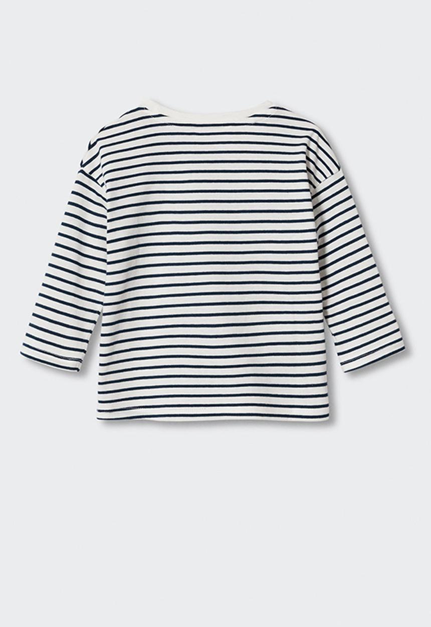 MANGO - T-shirt stripes - navy