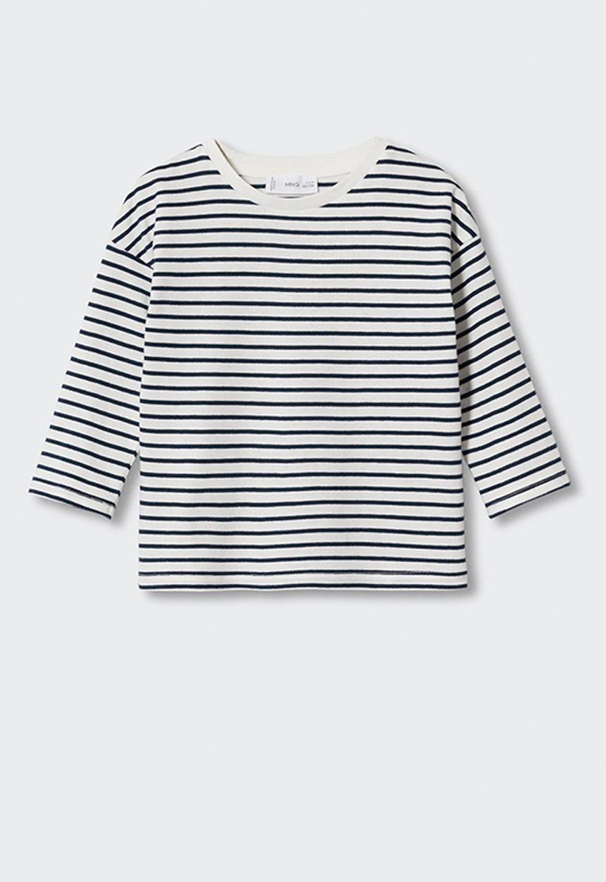 MANGO - T-shirt stripes - navy