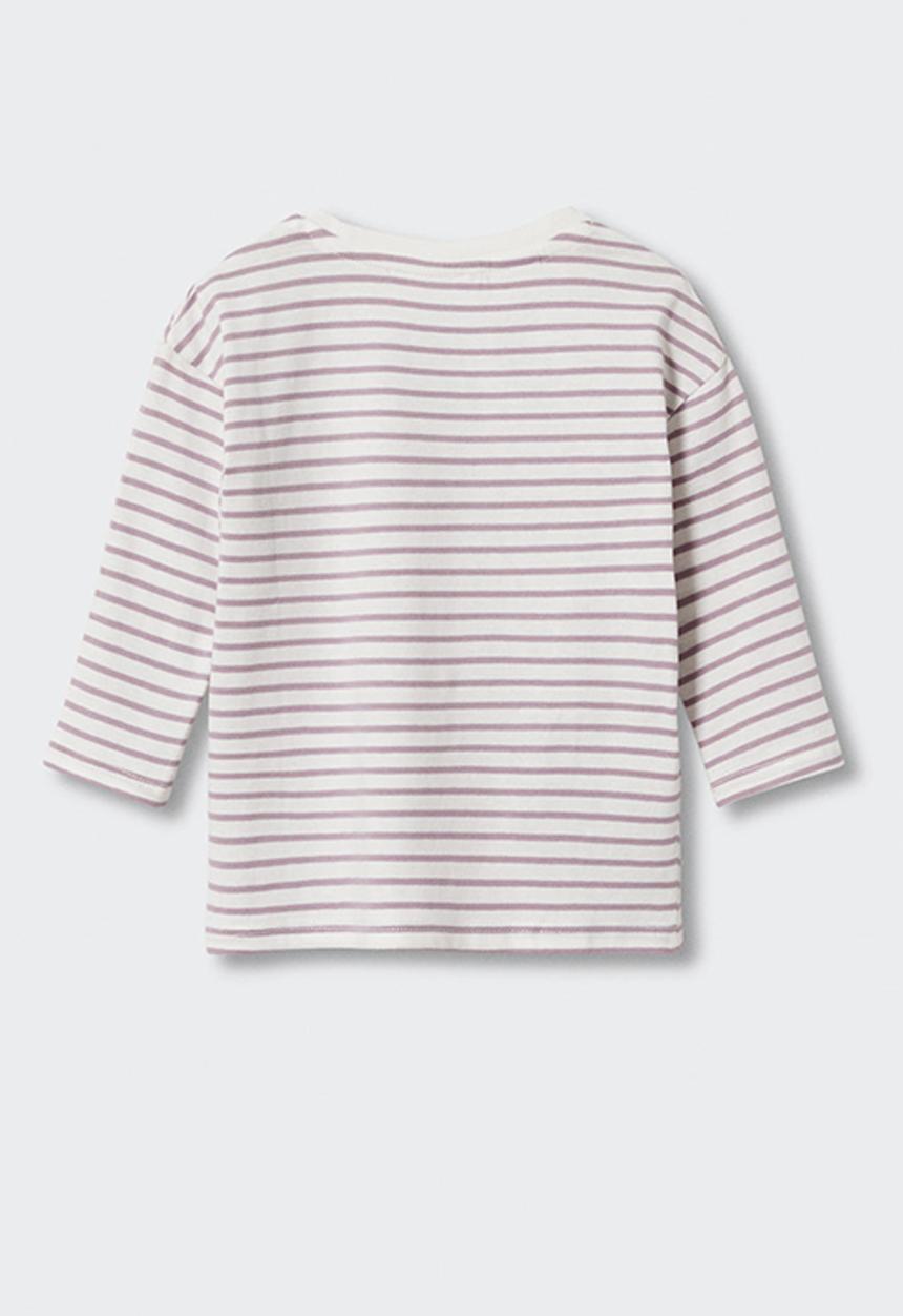 MANGO - T-shirt stripes - purple