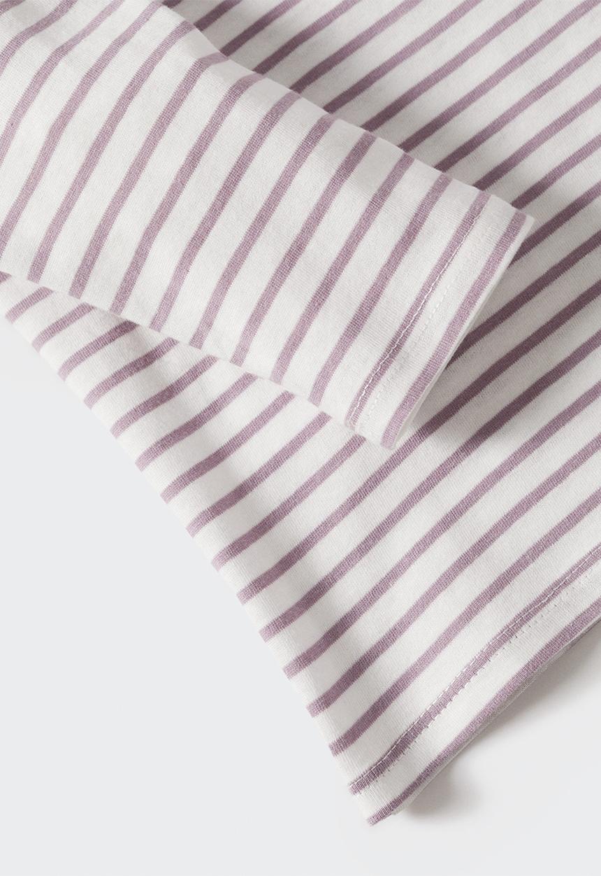 MANGO - T-shirt stripes - purple