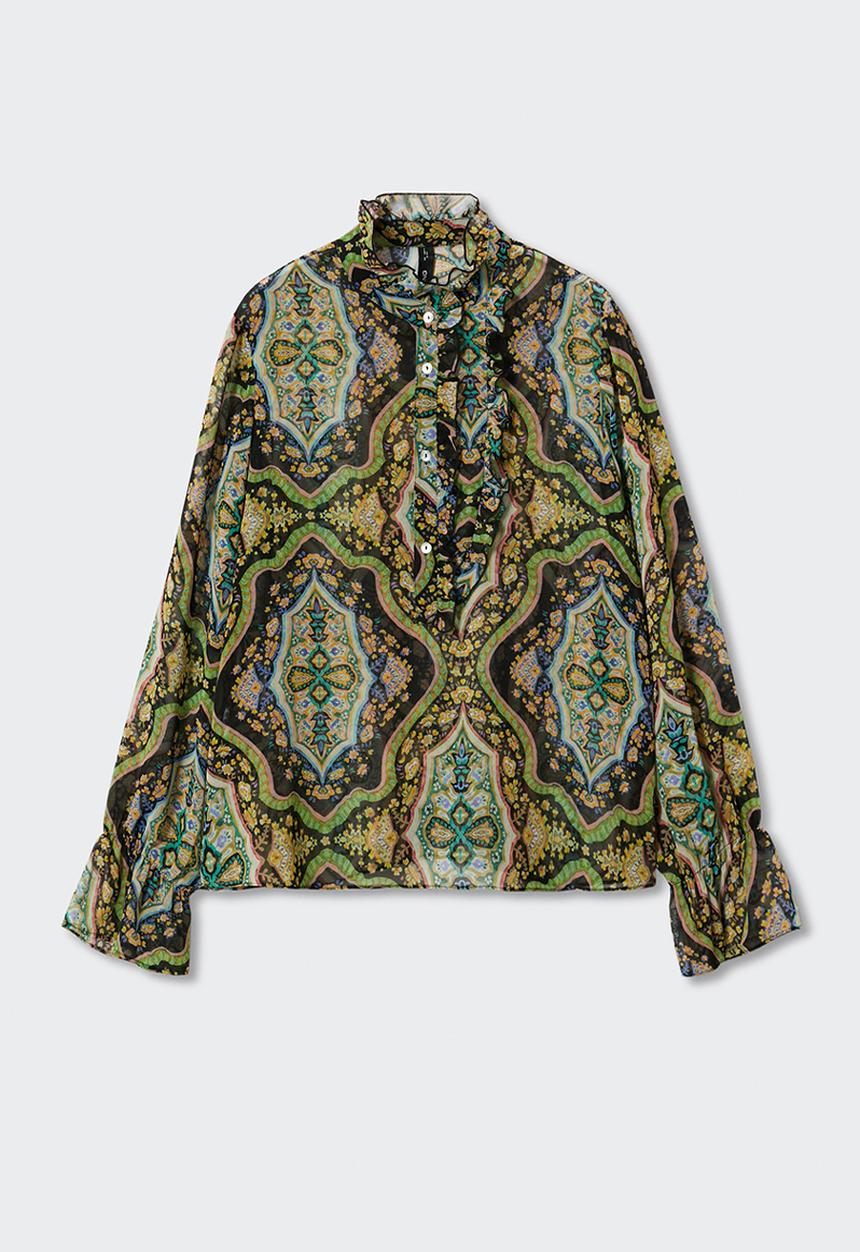 MANGO - Blouse carioca - green