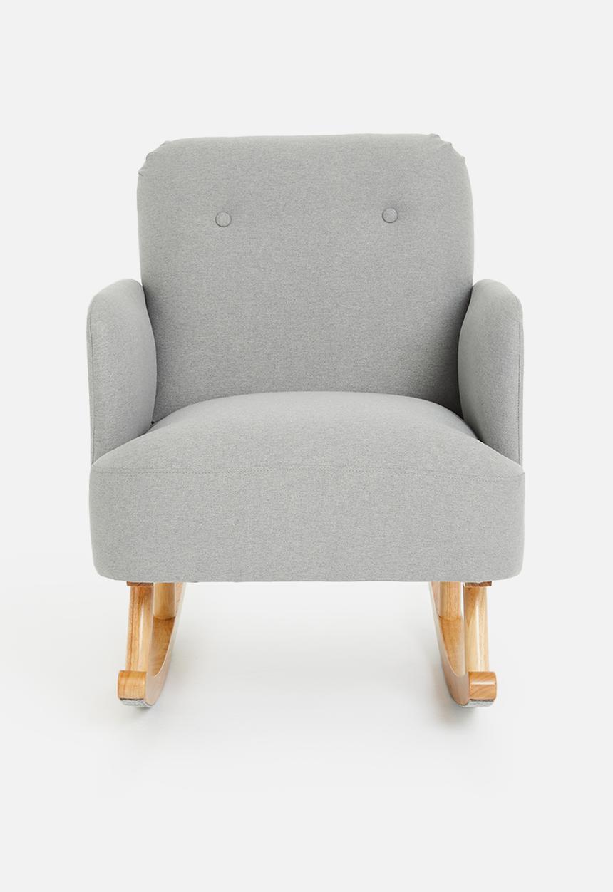 Sixth Floor - Elvi rocking accent chair - marshmallow grey