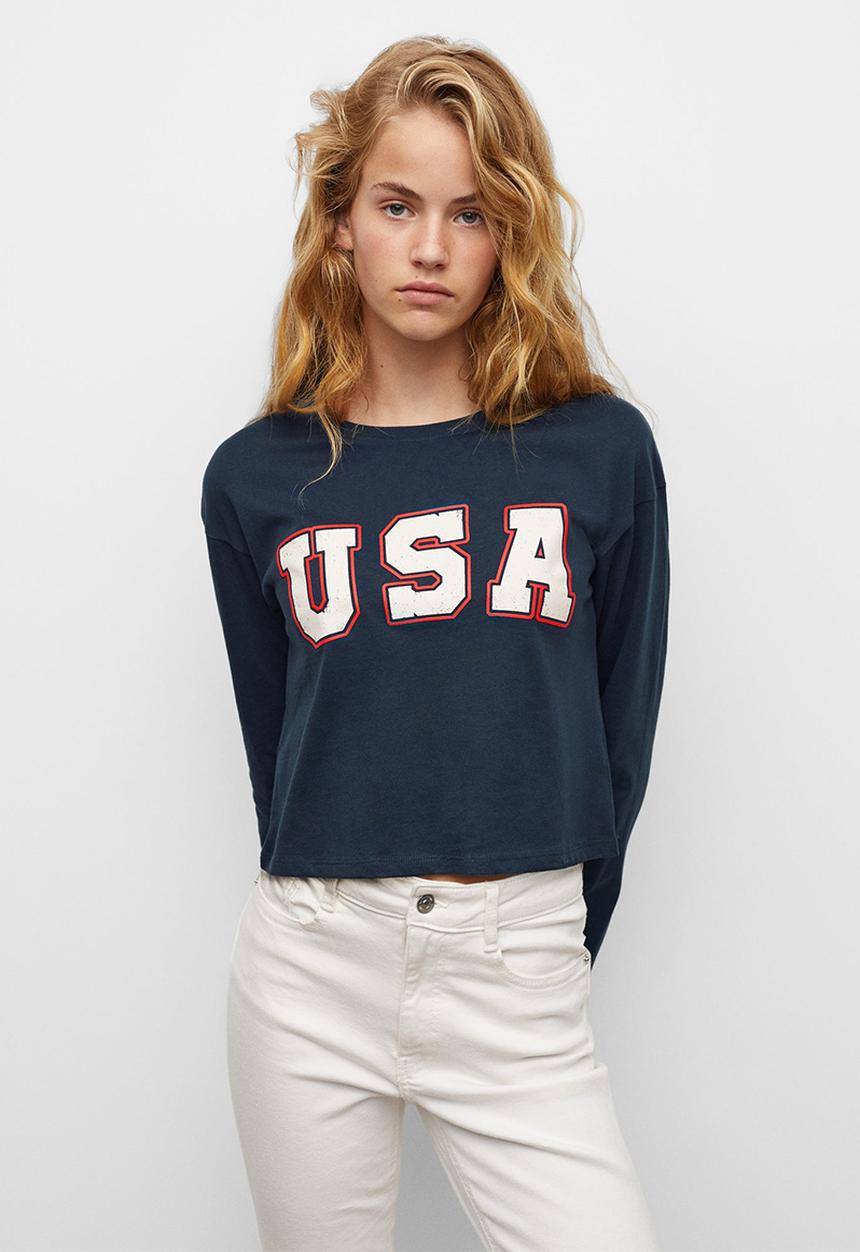 MANGO - T-shirt sweet - navy
