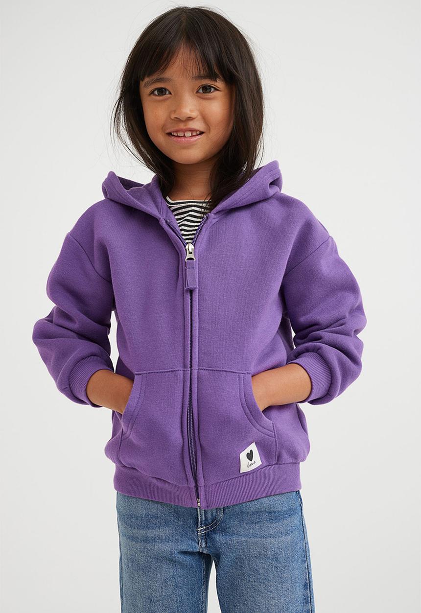 H&M - Zip-through hoodie - purple