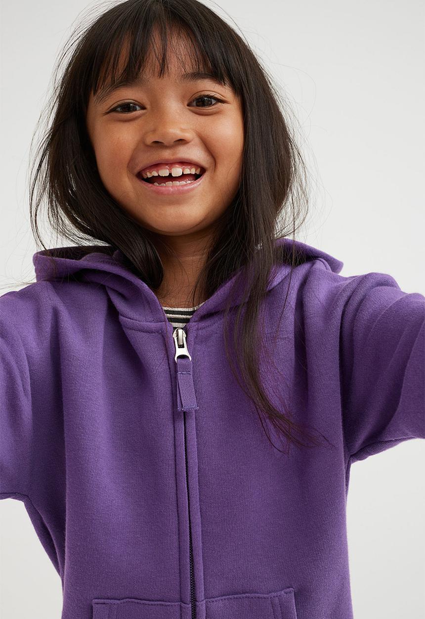 H&M - Zip-through hoodie - purple
