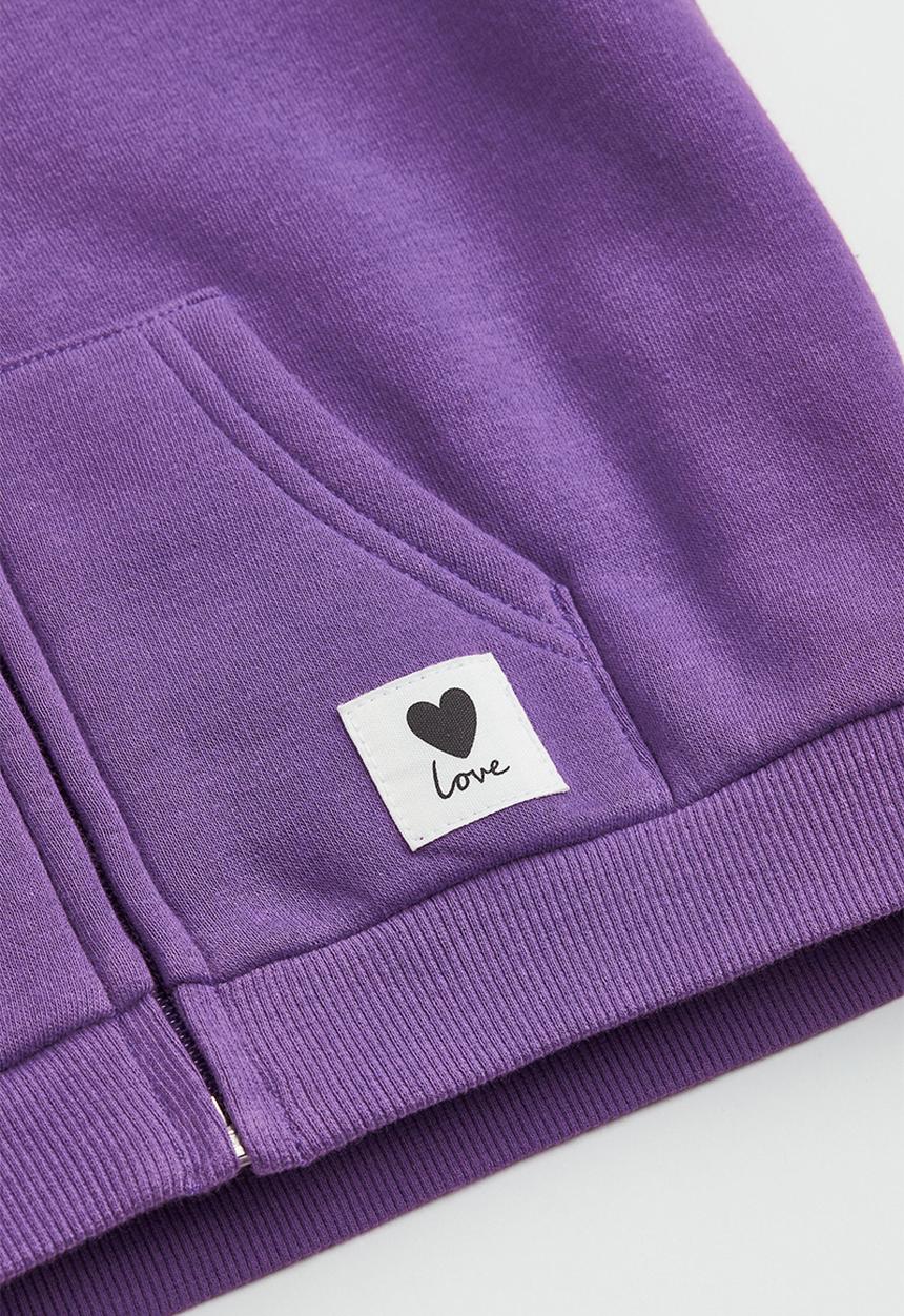 H&M - Zip-through hoodie - purple