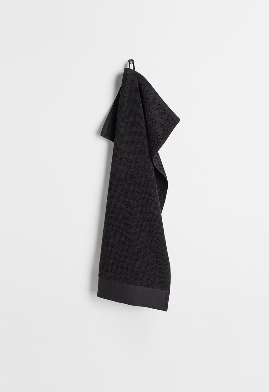 H&M - Cotton terry hand towel - black