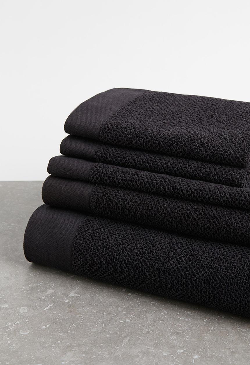 H&M - Cotton terry hand towel - black