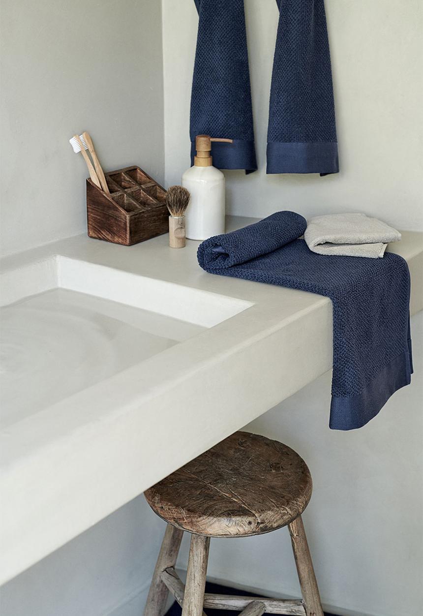 H&M - Cotton terry hand towel - blue