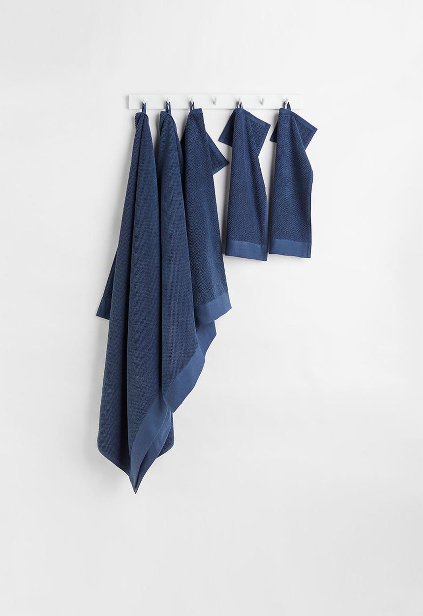 H&M - Cotton terry hand towel - blue