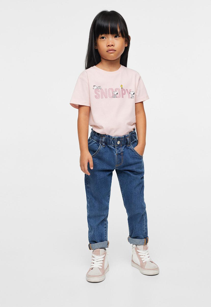 MANGO - T-shirt snoopb - light pink
