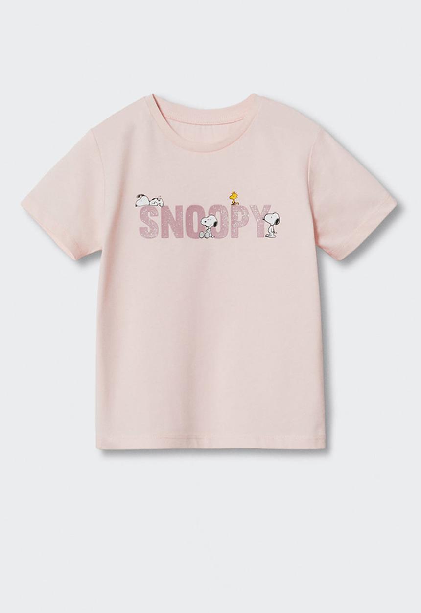 MANGO - T-shirt snoopb - light pink
